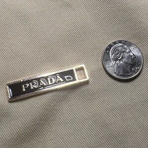 Prada Gold Metallic Logo Plate